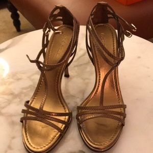 Bronze Embossed Sandals